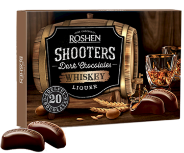 Shooters Dark Chocolate with Whiskey Liquor (ROSHEN) 150g Looking For