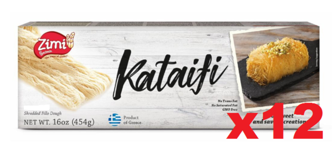 Shredded Fillo (Phyllo) Dough Kataifi (Evoiki Zimi) CASE (12 x 1 lb) Discount Shop