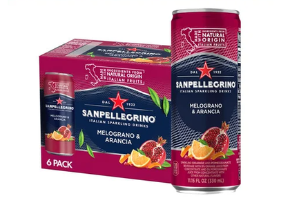 San Pellegrino Pomegranate & Orange 6 pack, 11.15 oz CANS Free Shipping Genuine