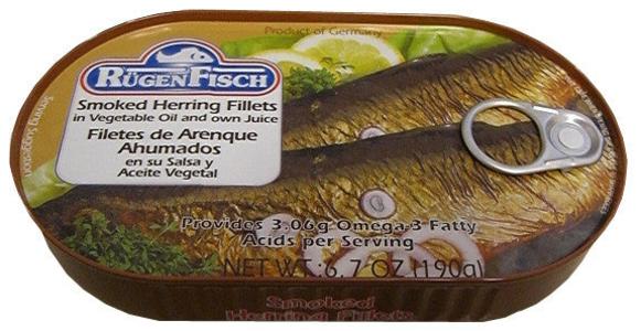 Smoked Herring Fillets (RugenFisch) 6.7 oz (190g) Sale New Styles