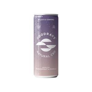 Goodrays 30mg CBD Passionfruit & Pomelo Seltzer 250ml Free Shipping Order