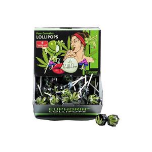 Euphoria Pure Cannabis Lollipops with Bubble Gum - Big Pack 25g x 100pcs Low Cost For Sale