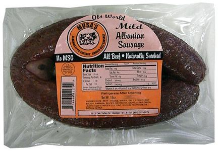 Albanian Style MILD Sausage (Musas) 16 oz (1lb) Discount Cheapest