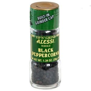 Alessi Black Peppercorns with Grinder 1.34oz (38g) Finishline Online