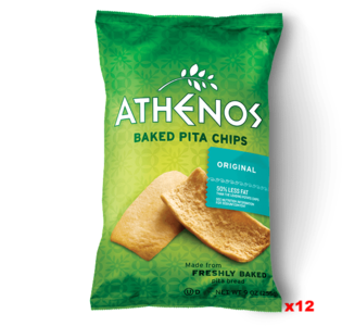 Baked Pita Chips, Original (Athenos) CASE (12 x 9 oz) Outlet 2025 New