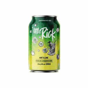 24 x Little Rick Drink 32mg CBD ( CBG) Sparkling 330ml Mint & Lime Free Shipping Fast Delivery