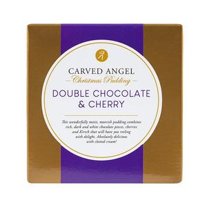 The Carved Angel Double Chocolate & Cherry Christmas Pudding Clearance Manchester Great Sale