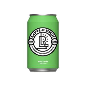 12 x Little Rick Drink 32mg CBD ( CBG) Sparkling 330ml Mint & Lime Clearance Best Pices
