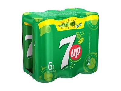7Up Original Carbonated Soft Drink 330ml Pack of 6 Free Shipping 2025 New