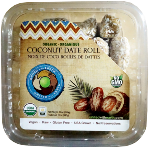 Organic Coconut Roll Dates (United with Earth) 12 oz 2025 New Cheap Pice