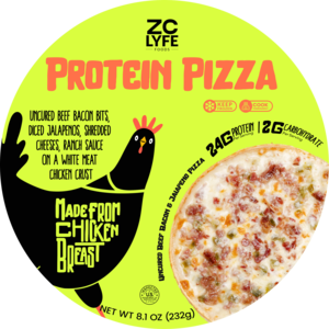 6 Low Carb, High Protein Beef Bacon & Jalapeño Pizza - on a 100% Chicken Crust Official Cheap Online