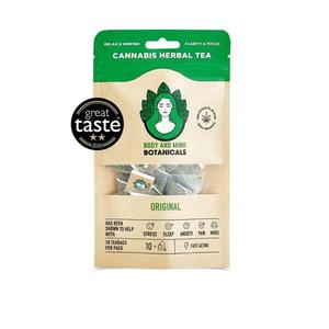 Body and Mind Botanicals 400mg CBD Cannabis Herbal Tea Bags - Original Outlet For Sale