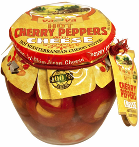 Red Cherry Peppers Stuffed with Cheese HOT (Vava) 550g Free Shipping Fashion Style