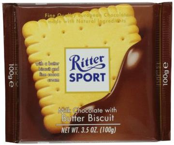 Ritter Sport Milk Chocolate with Butter Biscuit, 100g Clearance Store Cheap Online