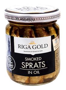 Riga Gold Smoked Sprats in Oil, 100g Jar or Old Riga 2025 Cheap Online