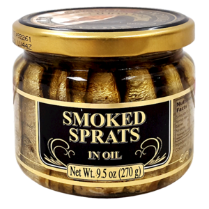Riga Gold Smoked Sprats in Oil, 270g Jar or Old Riga Outlet Top Quality