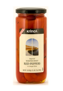 Roasted Sweet Red Peppers, Imported (Krinos) 1lb Cheap Sale Online Online