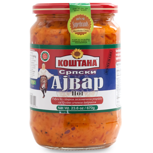 Kostana Serbian Style Ajvar HOT, 23.6 oz (670g) 58134 Discount Purchase