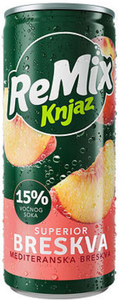 Knjaz Milos ReMix Peach Soft Drink, .33L Can Cheap Sale