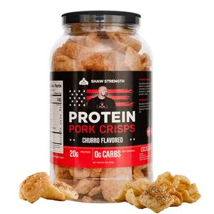 Shaw Strength Protein Pork Rinds (Churro, 8oz); Developed for World’s Strongest Man Brian Shaw, Keto-Friendly, High Protein, No Carb, All-Natural Crisps Fried in Coconut Oil Cheap Wide Range Of