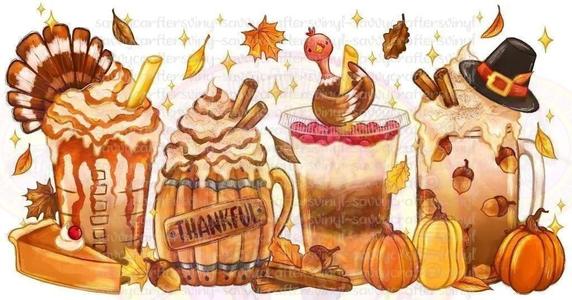 Thanksgiving Coffee Latte Drinks Sale Shop Offer