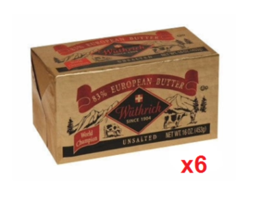 Wüthrich European Style 83 % Unsalted Butter (6 x 16 oz) 6 PACK Cheap Sale Popular
