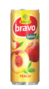 Bravo Peach Nectar (Rauch) 250ml Can Clearance Pirce Sale