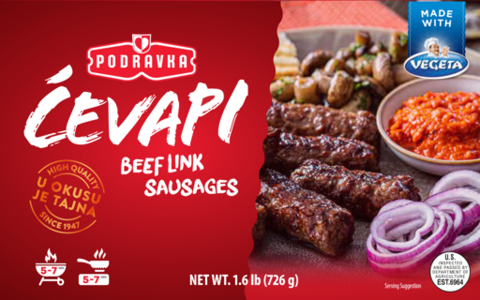 Cevapi Beef Link Sausages (Podravka) 1.6 Lbs Authentic
