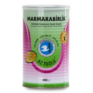 Black Olives - Less Salty (Marmarabirlik) 800g Can Free Shipping Manchester