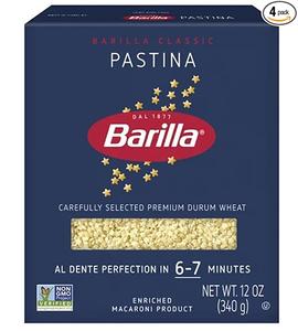 Barilla Pastina Pasta, 12-Ounce (Pack of 4) Online Sale