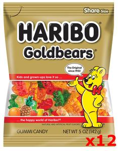 Haribo Gummi Candy, Original Gold Bears, CASE (12 x 5 oz Bags) Best Place Online