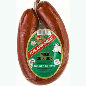 Halal Mild Soujouk,  Dry Beef Sausage, (KGA) approx. 1lb Enjoy Online