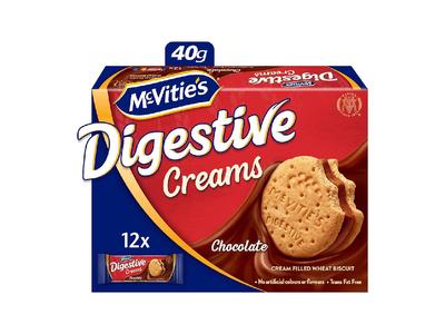 McVities Digestive Chocolate Creams Biscuits 40g Pack of 12 Newest Online