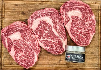 Ribeye Wagyu BMS8-9 and Maldon Salt Combo Recommend