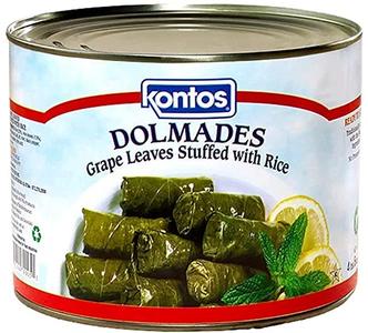 Dolmades - Grape Leaves Stuffed with Rice (Kontos) 4 lbs. 6 oz. (2 kg) Clearance Genuine