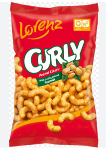 Curly Peanut Flavored Puffed Corn (Lorenz) 2.1 oz (60g) Cheap With Mastercard
