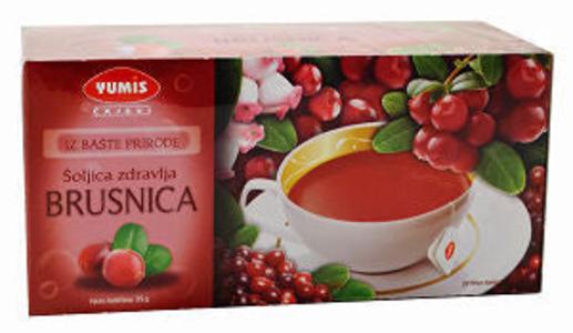 Cranberry Tea, Brusnica (Yumis) 20 tea bags, 35g Free Shipping Cheap