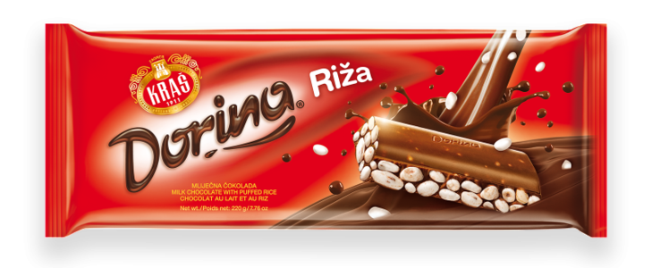 Dorina Riza, Milk Chocolate with Puffed Rice, 220g Largest Supplier Cheap Pice