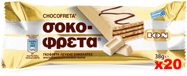 Chocofreta - White Chocolate Covered Wafers CASE (20x38g) Reliable Sale Online