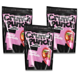 3 x Crunch Punch Freeze-Dried Fruity Starballs 200 g Top Quality Cheap Pice