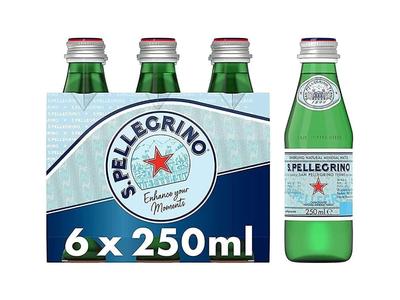 San Pellegrino Sparkling Natural Mineral Water 250ml, 6pcs/pack Browse For Sale