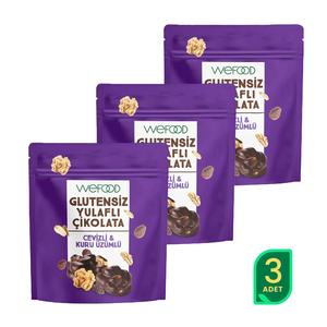 Wefood Glutensiz Yulaflı Çikolata Cevizli & Kuru Üzümlü 40 gr 3'lü Pictures For Sale