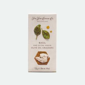 Basil & Extra Virgin Olive Oil Crackers The Fine Cheese Company - 125g Good Selling Online