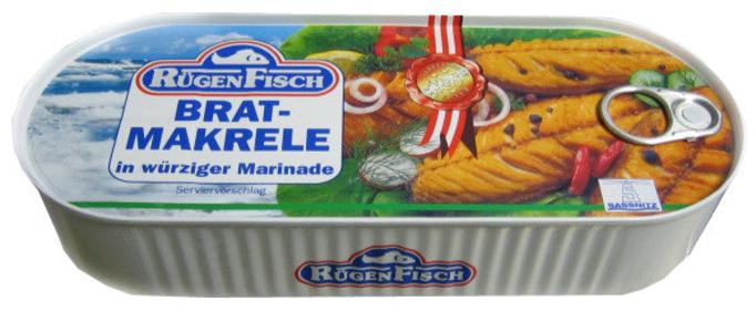 Fried Mackerel Fillets in Spicy Marinade (RugenFisch) 500g Discount