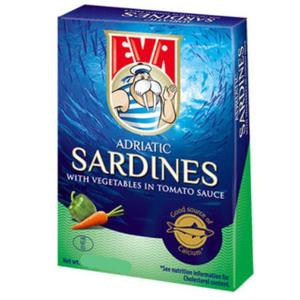 Eva Sardines with Vegetables in Tomato Sauce, 100g (3.5 oz) Low Cost Sale Online