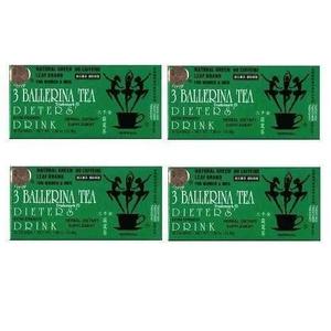 4 Boxes of 3 Ballerina Tea, Extra Strength (18 Tea Bags) Free Shipping Outlet