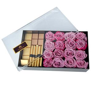 Luxury Box of Purple Roses and Chocolates 2025 New Cheap Online