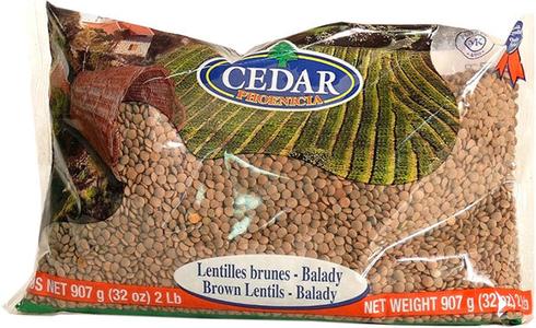 Whole Brown Lentils, Balady (Cedar) 2 lb Free Shipping New Styles