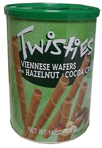 Twisties Wafer Rolls, Hazelnut and Cocoa, 400g Clearance Best Pices
