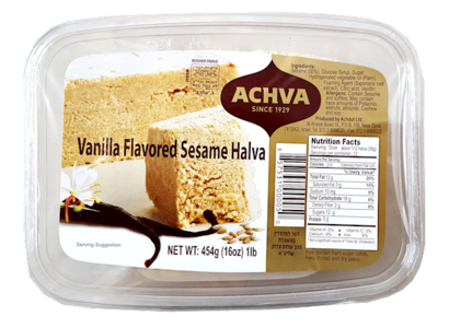 Vanilla Flavored Sesame Halva (ACHVA) 1lb Or LIOR Brand High Quality Buy Online
